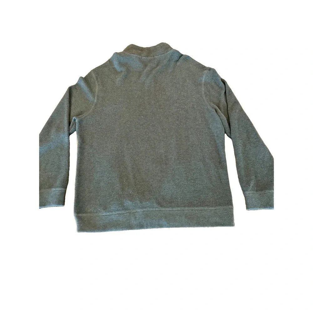 Banana Republic Mens XL Dark Olive Green Quarter Zip Sweater Mock Neck Pullover